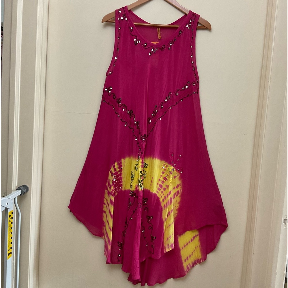 NWT Rebel Love Tie Dye Boho Swimsuit Coverup Vacation Beach Adorable One Size FM